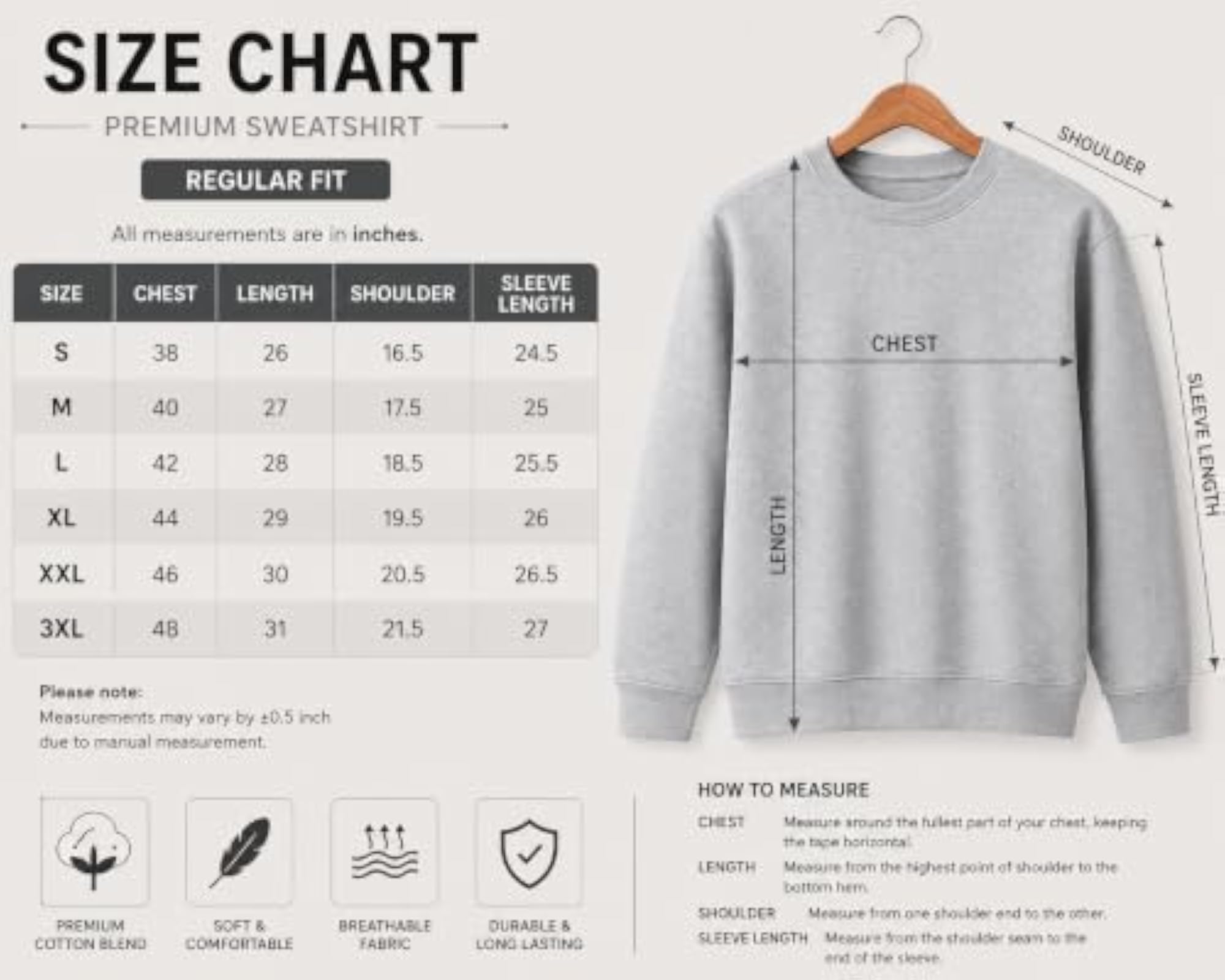 Crewneck Premium Sweatshirt for Men