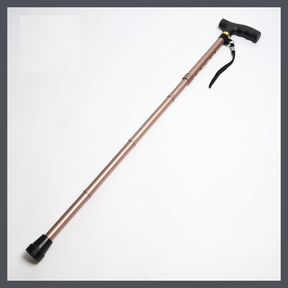 Bastón Plegable para Mujeres y Hombres, bastón Plegable de Aluminio de Altura Ajustable (31 a 35 Pulgadas) | Cómodo Mango de plástico en Forma de T