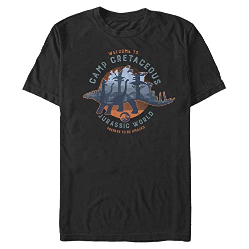 T-Shirt Jurassic Park Camp Cretaceous Homme en Tissu Respirant Anti-Déformation