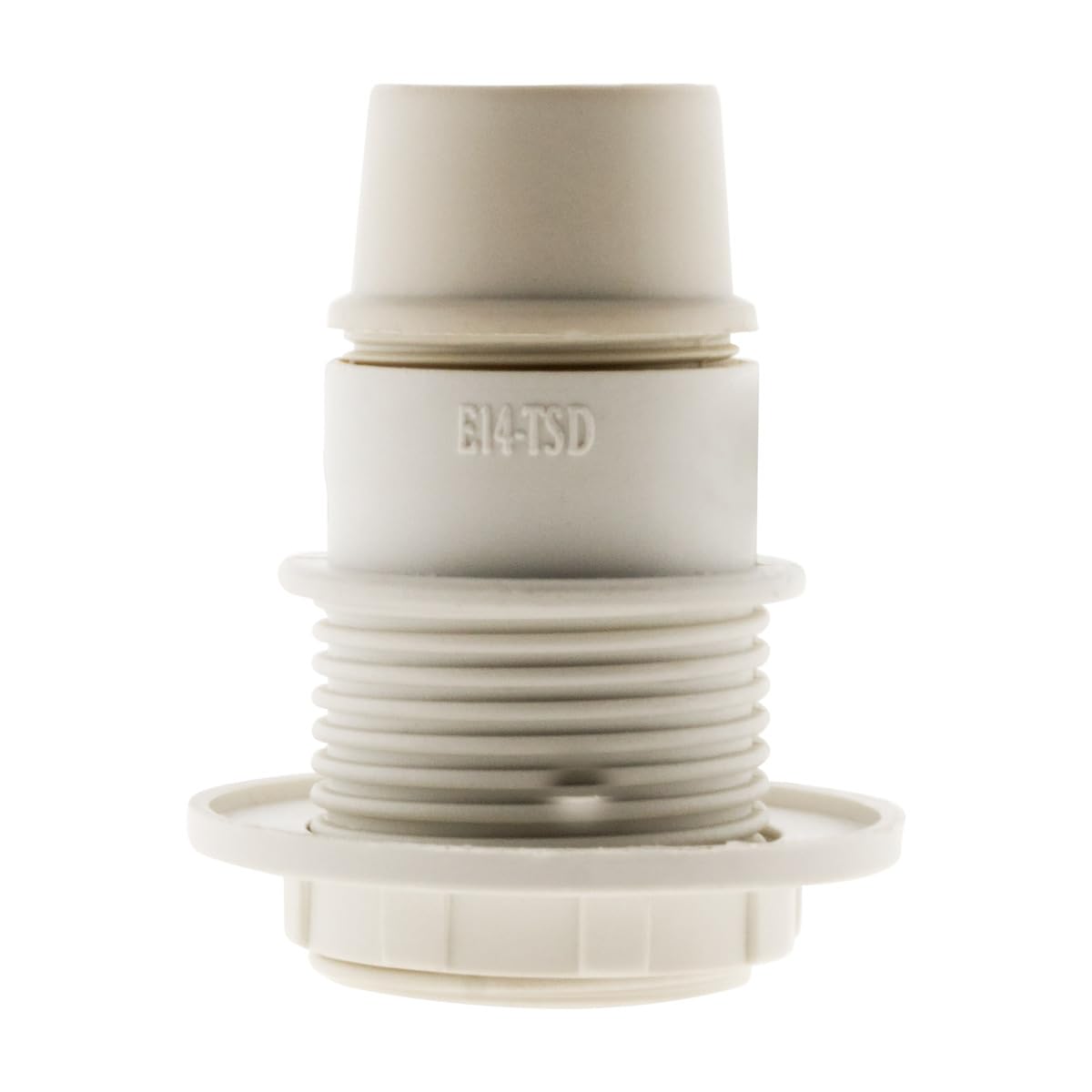 Zenitech - Oprawka Lampy E14 z Prostym Pierścieniem Noname 140712 - Biała - Gładkie Wykończenie - Maksymalne Napięcie 250V - Maksymalny Prąd 2A - Idealna do Oświetlenia Wewnętrznego - Łatwa Instalacja
