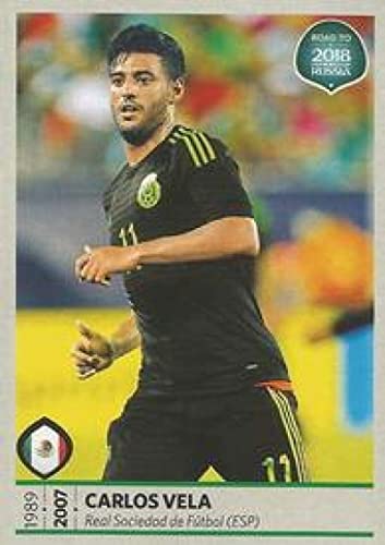 2017 Panini Road to 2018 World Cup #429 Carlos Vela Mexico Official FIFA Sticker (smaller than regular card, paper thin)
