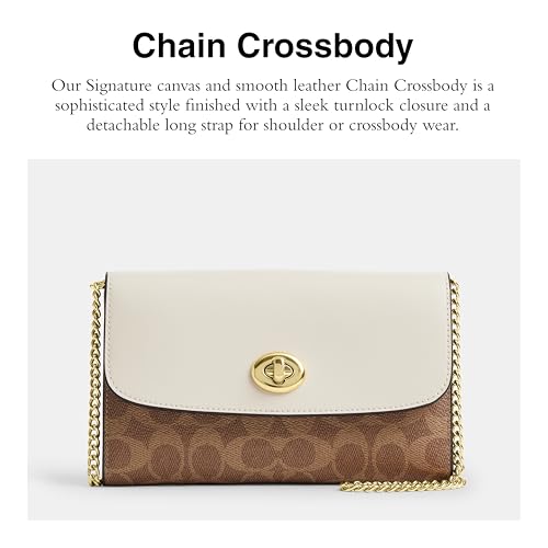 Coach Chain Crossbody, Tan/Chalk2