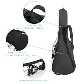 Housse de guitare rembourrée en tissu Oxford épais avec boucle de suspension et sangle de cou Motif panda avec papillon 101,6 cm, Multicolore., 42.9×16.9×4.7 in, Sac de transport tendance pour guitare - Les Beatles, Paul McCartney, John Lennon, RIngo Starr, George Harrison Housse de guitare rembourrée en tissu Oxford épais avec boucle de suspension et sangle de cou Motif panda avec papillon 101,6 cm, Multicolore., 42.9x16.9x4.7 in, Sac de transport tendance pour guitare – Image 3