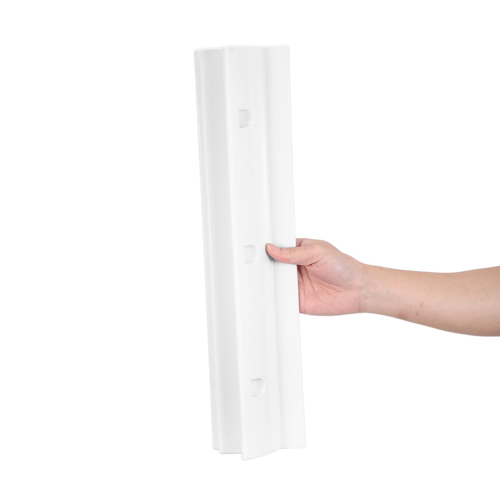 2 Piezas Soporte en L para Panel Solar Doméstico Abs Blanco Estructura Resistente y Montaje Lateral para Autocaravanas y Configuraciones Exteriores
