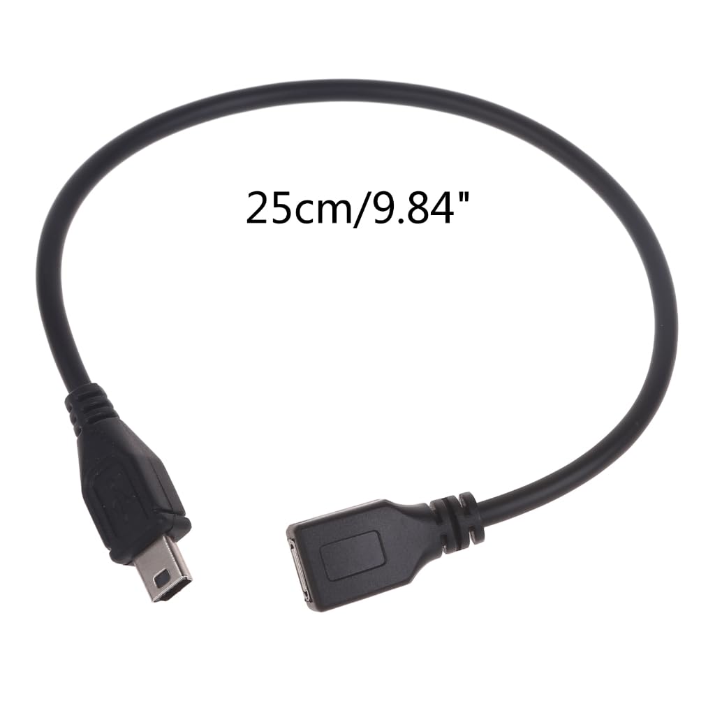 Mini USB męski na micro USB żeński kabel ładujący do rejestratora samochodowego nawigatora