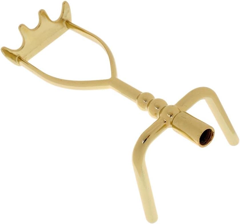 Gold Plating Metal Extended Spider Rest Head for Snooker or Pool Cue Stick - Helps Easily Reach Long-Distance Shots - Design for Pub, Club, or Home Use