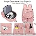 School Backpack College Bookbag for Teen — Student Aesthetic Bagpack for Girls 15.6 Inch Casual Daypack with USB Charger Women Laptop Backpacks Anti Theft Cute Fashion Book Bag Travel Back Pack Pink