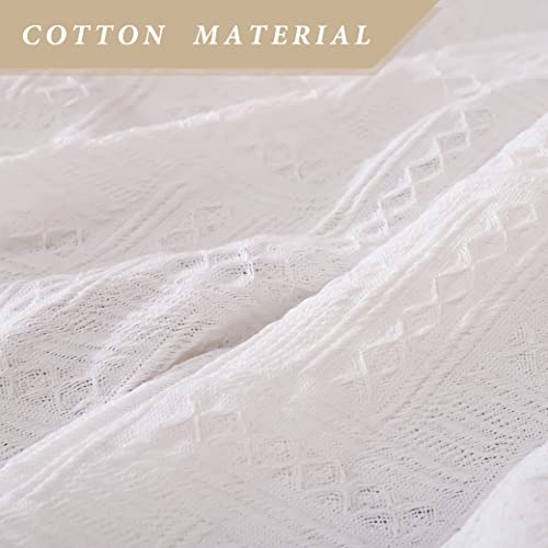 Feverqiyi Couch Cover For 3 Cushion Couch Sofa White Cotton Couch Cover Blanket For Sectional Sofa L Shape Extra Large Towel Sofa Cover For Dogs Pets(X-Large 91" X 134", White) #TOP6