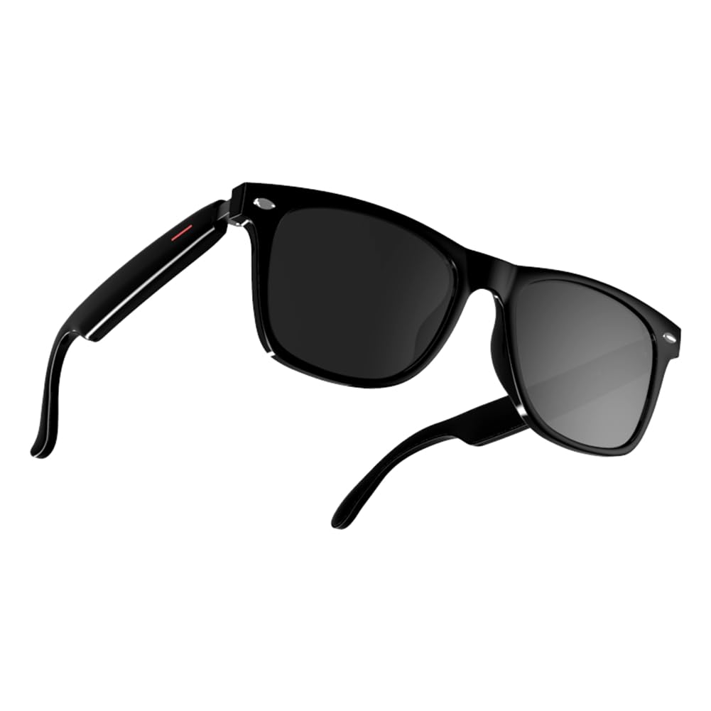 Occhiali intelligenti E13 con cuffie per chiamate in vivavoce musica fotografia nero C Smart Glasses 1 set, Nero , C