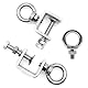 GOIYZTTR Edelstahl C-Zwingen 6 Stück Set Heavy Duty C Klemme mit Edelstahl Haken und Ringschrauben, Einstellbar Schraubklemme Einstellbar Bereich ist 0-25mm für Holzarbeiten und Schweißen