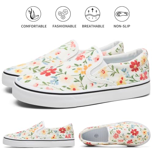 Image of Women's Canvas Slip On Sneakers Non Slip Loafers