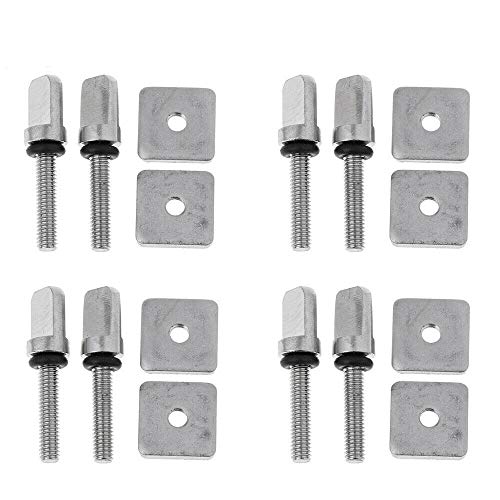 FASTROHY 8 Sets Stainless Steel Fin Bolt SUP Board Surfboard Longboard Screw and Plate