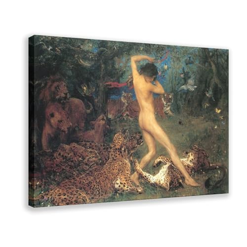 Toile John Macallan Cygne Orphée 1896 cadre suspendu affiche décoration murale chambre