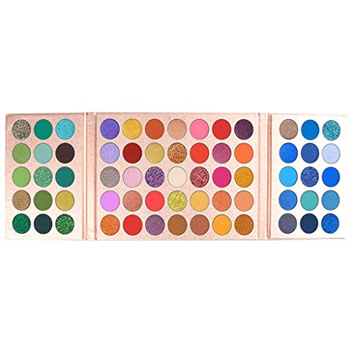 BKSYOFU 65 Color Sombreado Sombreado Plafado Paleta Paleta Glitter Pearlescente Matte Tierra Color Ojo Paleta Paleta Mujeres Maquillaje