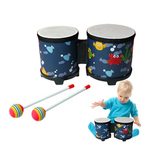 Bateria de bongô infantil, instrumento de percussão de bateria infantil, brinquedo musical | Bateria