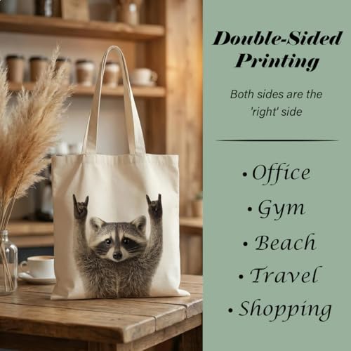 Funny Animal Canvas Tote Bag Reusable Cute Shoulder Bag miniatura 5