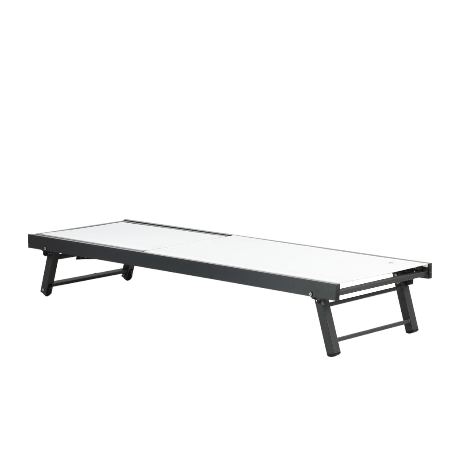 Totò Piccinni Lettino Prendisole MIRAMARE in alluminio e textilene imbottito 6 posizioni con rotelle ideale per piscina o lido (Bianco)