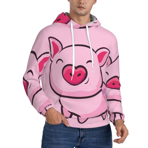 Sweat à capuche épais homme rose pour affronter le froid avec style