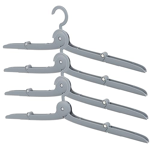 YARNOW 4pcs Folding Hanger Hanging Baskets Bags Extender Griddle Warming Rack Clothes Hangers Foldable Clothes Hanger Liners Airtight Oval Tray Trouser Hanger Space Saving Net Blue Pp