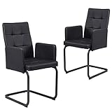 DESIGN – Die Kombination aus hochwertig schwarzem Kunstleder und veredeltem Metallgestell verleiht dem Esszimmerstuhl ein zeitloses und geradliniges Design. Stilvolle und filigrane Steppnähte vollenden die angesagte Vintage Optik