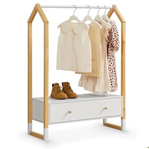 Juskys Kinder Kleiderständer Filla Garderobe Weiß