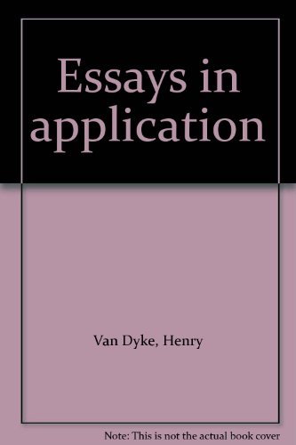Essays in application B00085D5A4 Book Cover