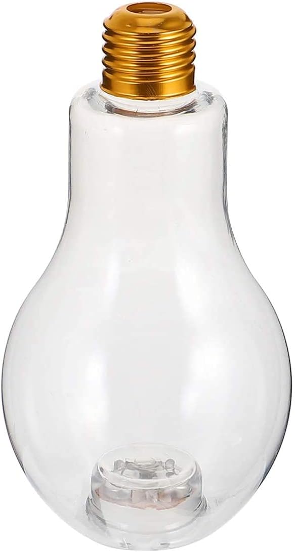 12pcs Light Bulbs Drinking Cup Glowing Bulb Shaped Cup Light Bulb Bottle for Party Favor - 300ML