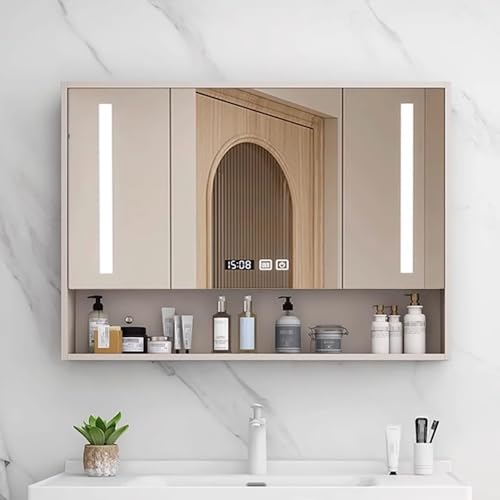 �X�}�[�g�o�X���[���~���[�L���r�l�b�g LED���C�g�t�� �܂�~�ߋ@�\ �ǎ��t�� 90cm ���[�i�C�U�[ ���_����3�w�f�U�C�� �X�^�C���b�V���ȃz�[���f�R���[�V����