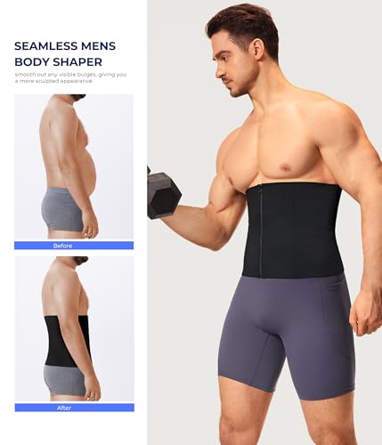 TAILONG Waist Trainer for Men Shapewear Tummy Control Body Shaper Slimming Girdle Fajas para Hombres Corset with Zipper4