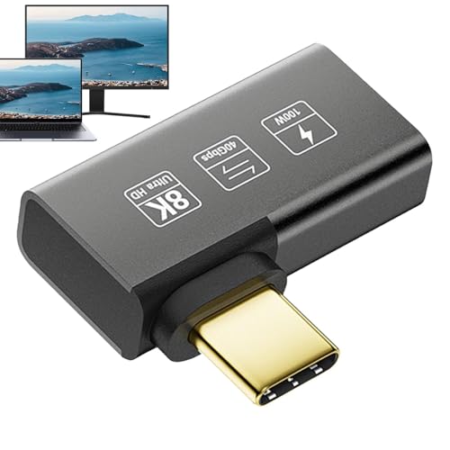 Adaptador Masculino a Femenino, Adaptador USB C Male a Femenino, Convertidor de carga rápida, Extensor de enchufe y reproducción para laptop, tableta, teléfono, soporte de 240W, transferencia de datos