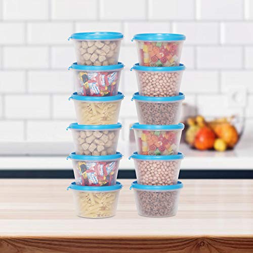 Image of Cutting EDGE 750ml Nesterware Food Storage Container Set of 12 for Pulses, Sugar, Tea, Cereals, Travelling, Spices, Office, Lunch Box (Blue)