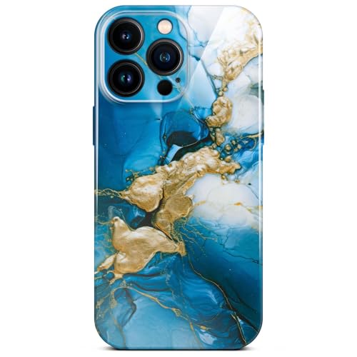 Coque iPhone 16 Pro Max motif marbre bleu et paillettes pour le quotidien ONEFLOW Bliss