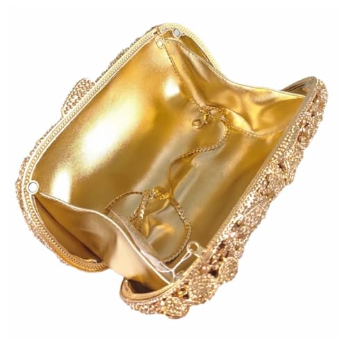 Image of Luxury Crystal Clutch Purse for Women Rhinestone Handbag Formal Party Evening Bag Sparkly Bridal Flower Purse