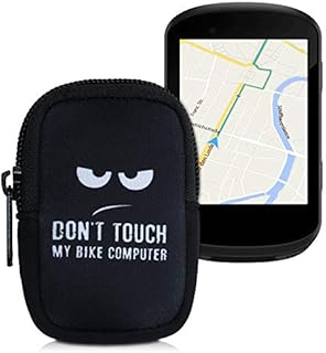 kwmobile Case Compatible with Garmin Edge 530/830 - Pouch for Bike GPS - Don't touch my bike computer White/Black