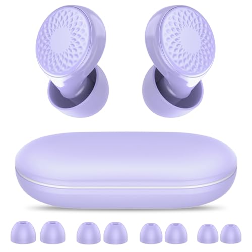 Tapones Oídos Ruido Dormir, 45dB Tapones Cancelacion de Ruido, Cómodos y Ergonómicos, Lavables y Reutilizables, 4 Tamaños de earplugs, para Dormir/Concentrarse