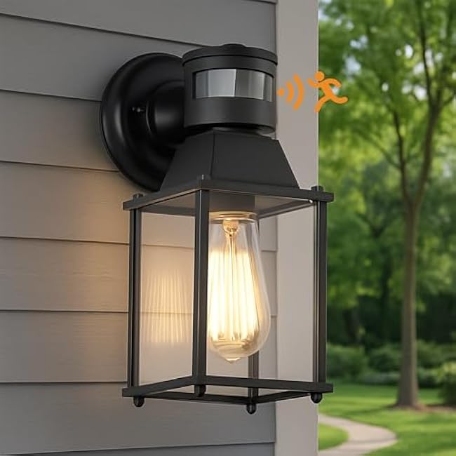 COTTAGE LIFE Black Wall Mount Porch Lights Sconces