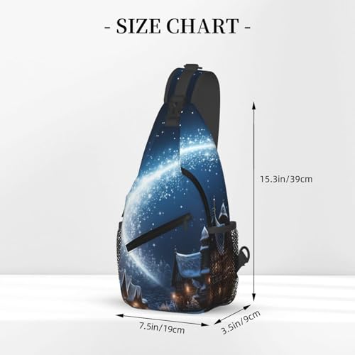 Bolso cruzado unisex negro para viaje y senderismo miniatura 2