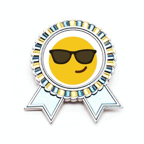 Broche lunettes de soleil jaune en métal pour personnaliser un sac