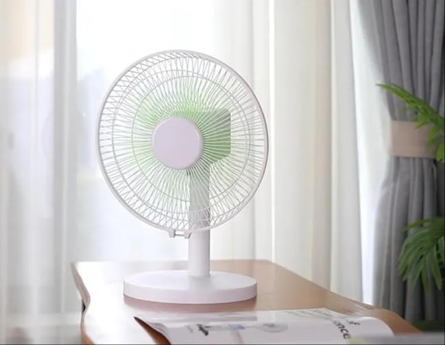 one store Portable Rechargeable High-Speed 10-Inch Table Fan with LED Light - 2-in-1 Multifunctional AC/DC/Solar Powered Fan - 4500mAh 3.7V. lithium Battery, Strong Backup,