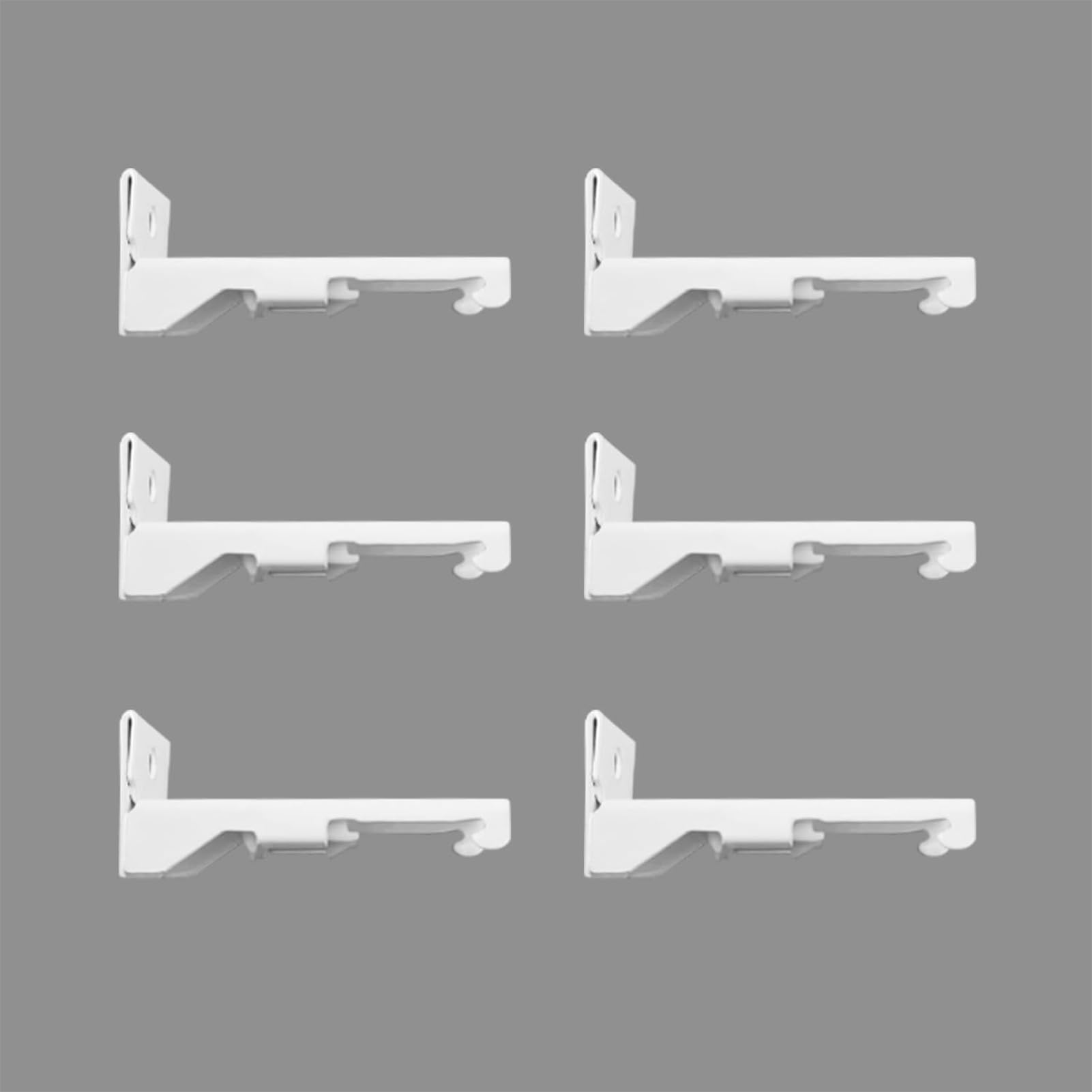 Drapery Track Ceiling Mount,Wall Mount Brackets for Drapery Track - 6 Piece Bendable Flexible Holder Hardware Set Support for Top Blinds Outside Inside Kitchen