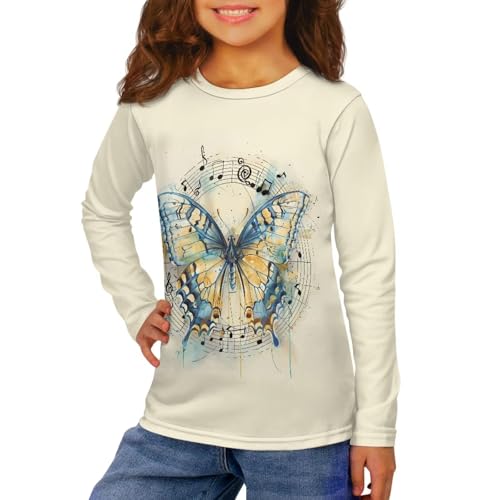 Image of Girls Long Sleeve T Shirt Cute Cartoon Crewneck Shirt for Kids 3-16Y Fall Winter Clothes