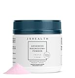 JSHealth Vitamins Advanced Magnesium+ Powder with Magnesium Glycinate, Citrate, and Amino Acid Chelate, 402 mg/Serving – Bioavailable Supplement