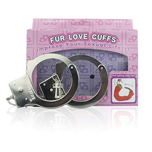 Algema Em Metal Fur Love Cuffs Com Chaves Sensual Import