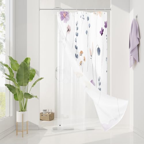 Gibelle Small Stall 3 in 1 Shower Curtain Set, 36x72