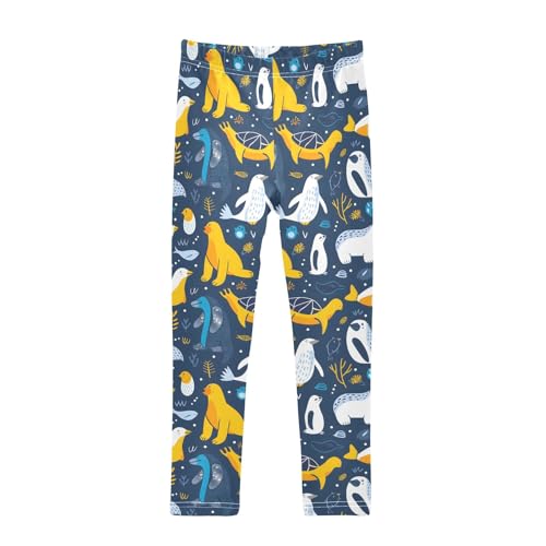 senya Girls Printed Leggings Yoga Pants Marine Animals for Kids in 4t to 10 Years, 4T