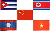 AES 3x5 3'x5' Wholesale Lot Set Communist Countries Communism 5 Flags Banner Brass Grommets House Banner Brass Grommets Fade Resistant Double Stitched Premium Quality