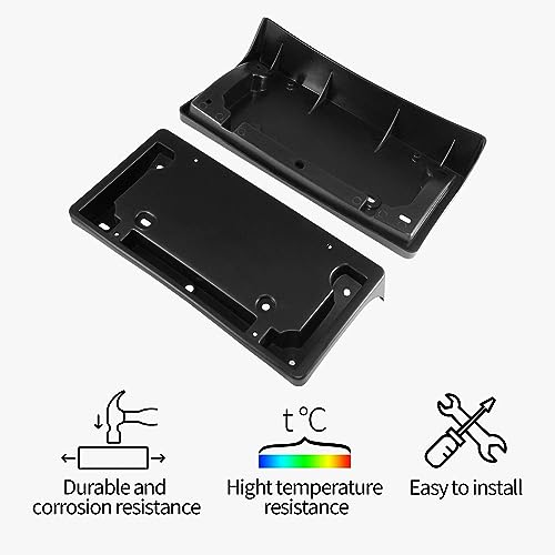 Red Wolf Front License Plate Bracket Holder For Tesla Model 3 Vehicle Heavy Duty Front Bumper License Mount Cover Kit Included Screws Washers Wrench Black #TOP5