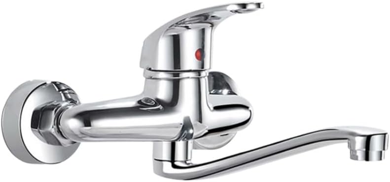 YNYNキッチン蛇口 壁付き シングルレバー 混合水栓 浴室用水栓 バス水栓首回り 泡沫吐水 ツーホール式 キッチン 水栓 冷 温