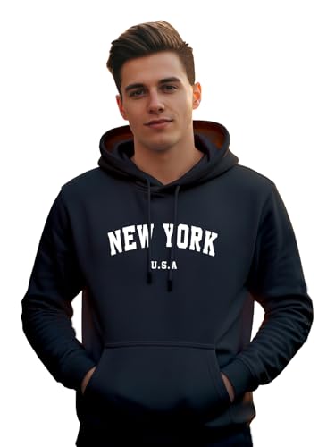 Image of XENOVAURBAN Hoodie for Men /Women | Unisex fit Cotton Fleece Hooded Sweatshirt - NEWYOR1