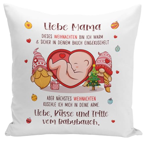 Tassenbrennerei Kissen - Liebe Mama Dieses Weihnachten Bin ich noch